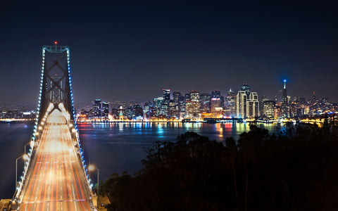 SAN FRANCISCO SKYLINE GICLEE CANVAS ART PRINT POSTER