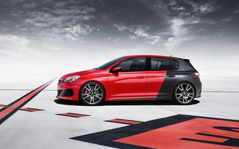 SIDE OF PEUGEOT 308 R GICLEE CANVAS ART PRINT POSTER