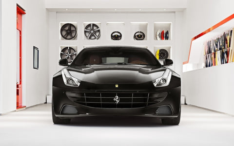 STUNNING BLACK FERRARI FF GICLEE CANVAS ART PRINT POSTER