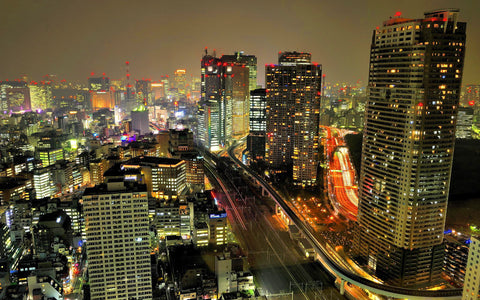 TOKYO CITY NIGHT VIEW GICLEE CANVAS ART PRINT POSTER