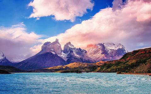 TORRES DEL PAINE CHILE GICLEE CANVAS ART PRINT POSTER