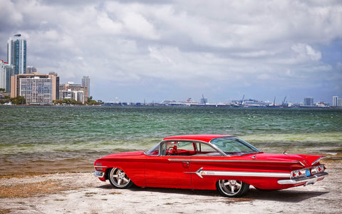 VINTAGE CHEVROLET IMPALA GICLEE CANVAS ART PRINT POSTER